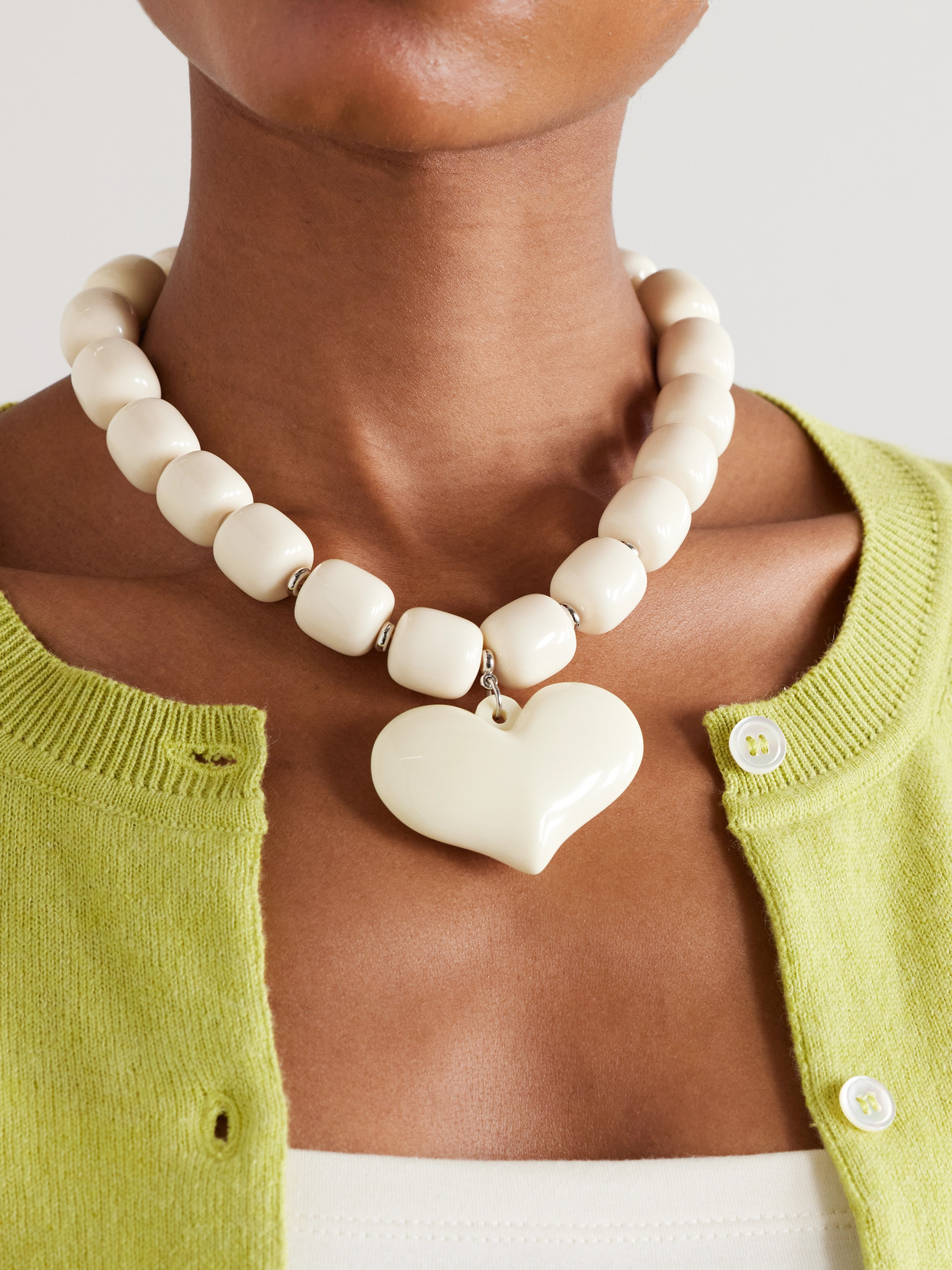 Julietta Amore Silver-tone And Resin Necklace