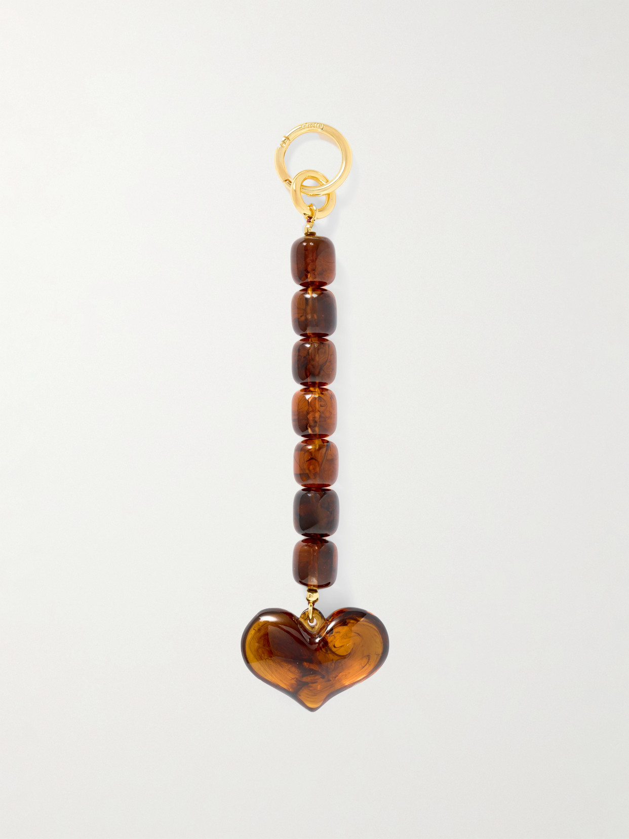 Julietta Gold-tone Resin Bag Charm In Brown