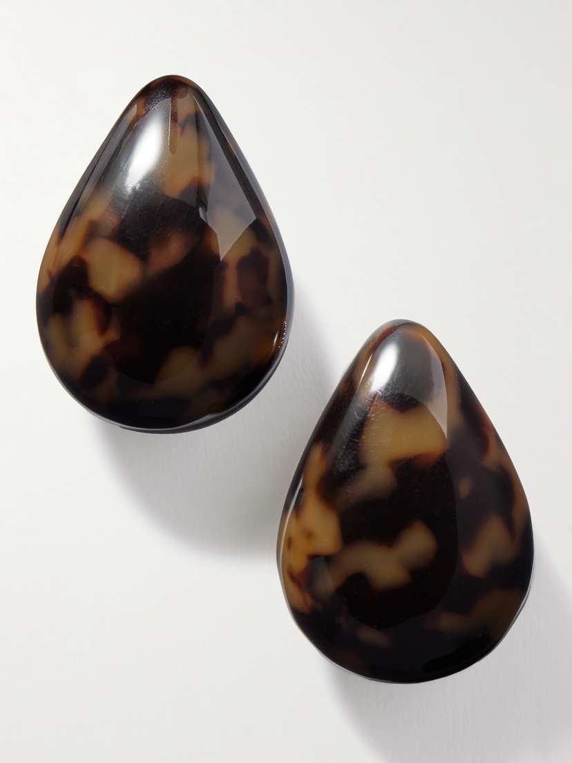 Julietta Musgrave Silver-tone Tortoiseshell Resin Earrings