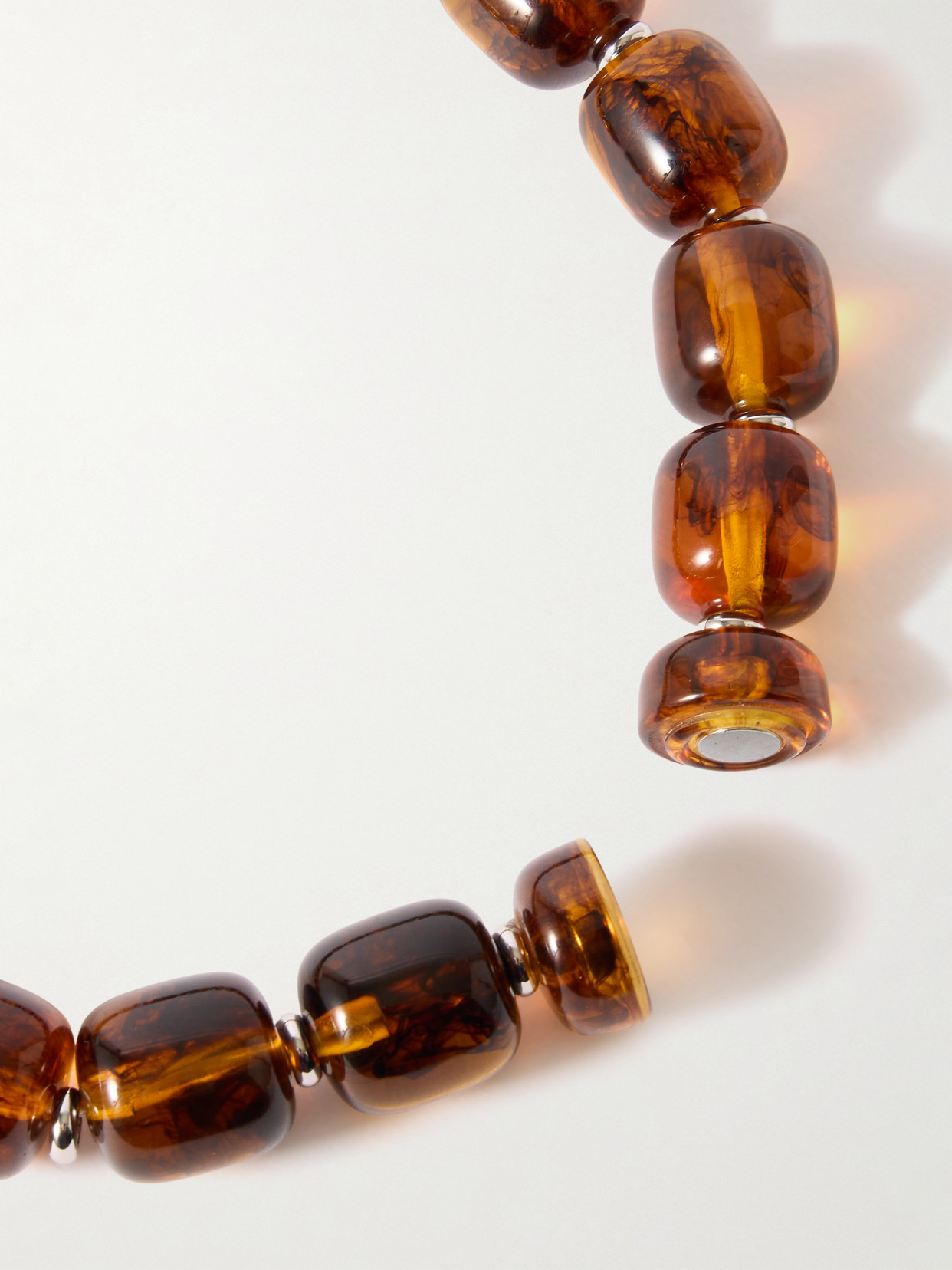 JULIETTA AMORE SILVER-TONE RESIN NECKLACE