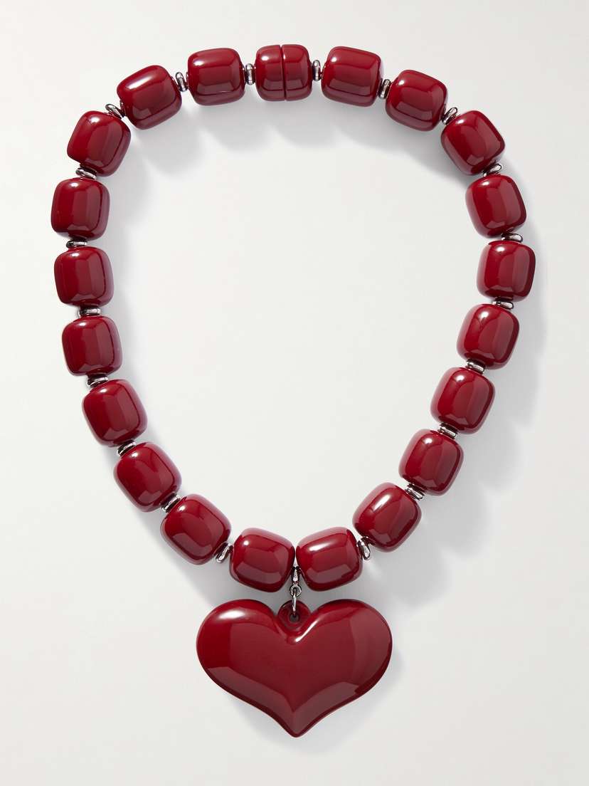 Julietta Amore Silver-tone Resin Necklace