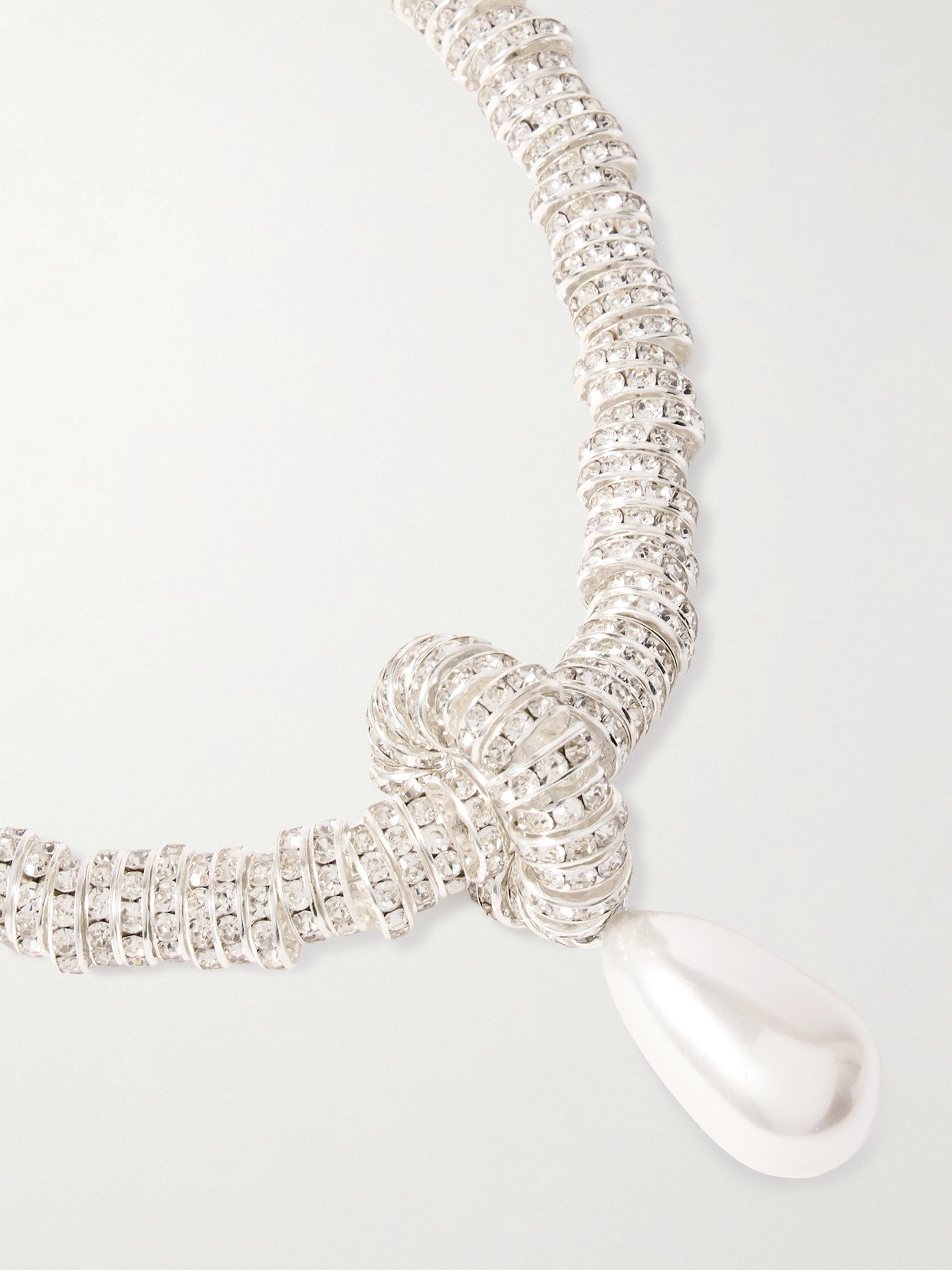 Shop Julietta Silver-tone Faux Pearl And Swarovski Crystal Necklace