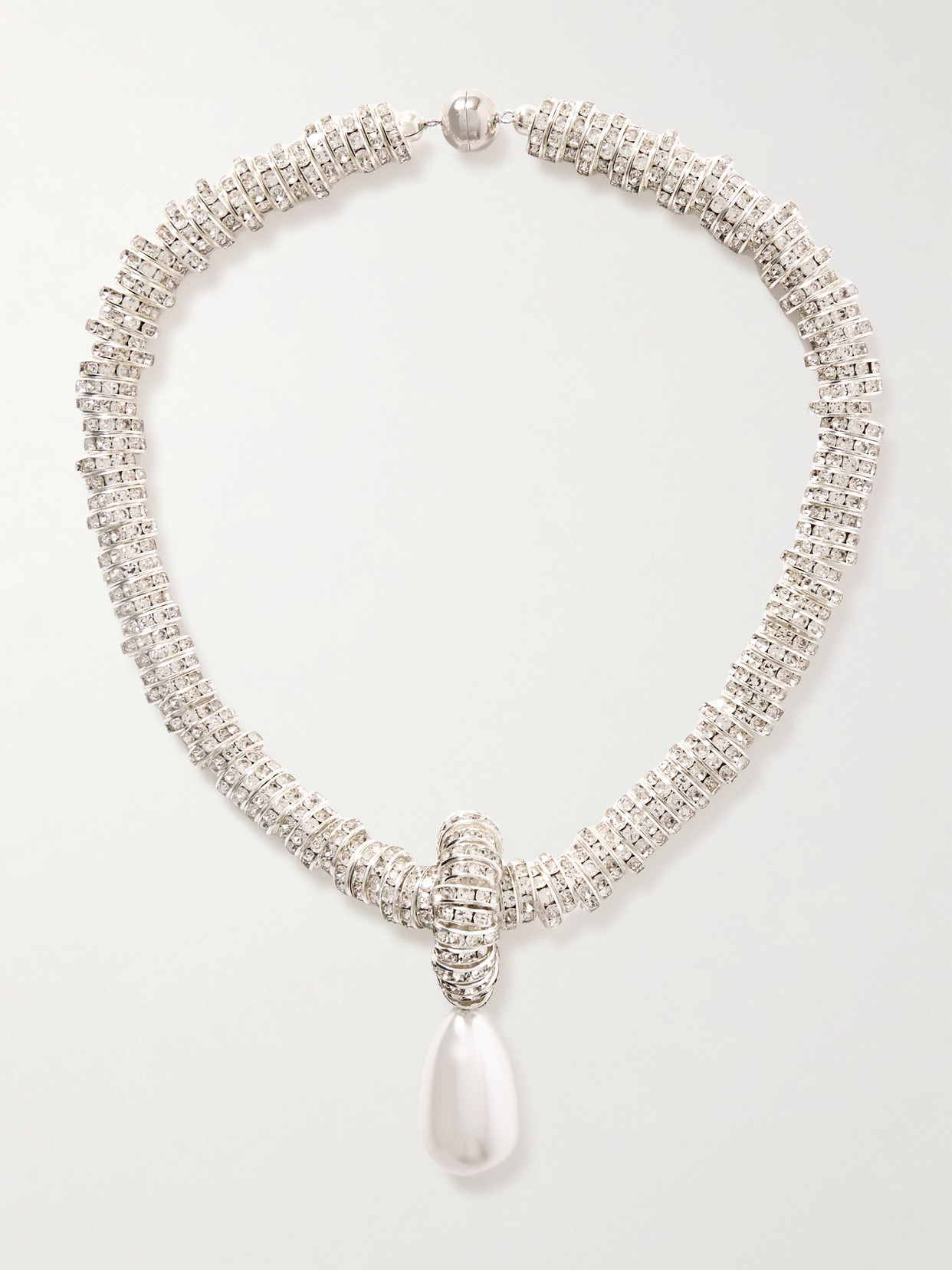 Julietta Silver-tone Faux Pearl And Swarovski Crystal Necklace