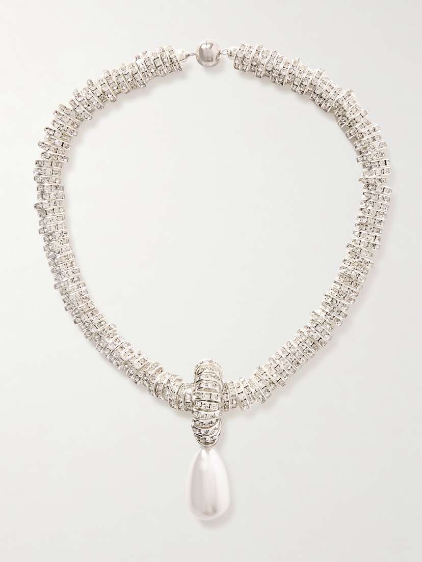 Julietta tone Faux Pearl And Swarovski Crystal Necklace