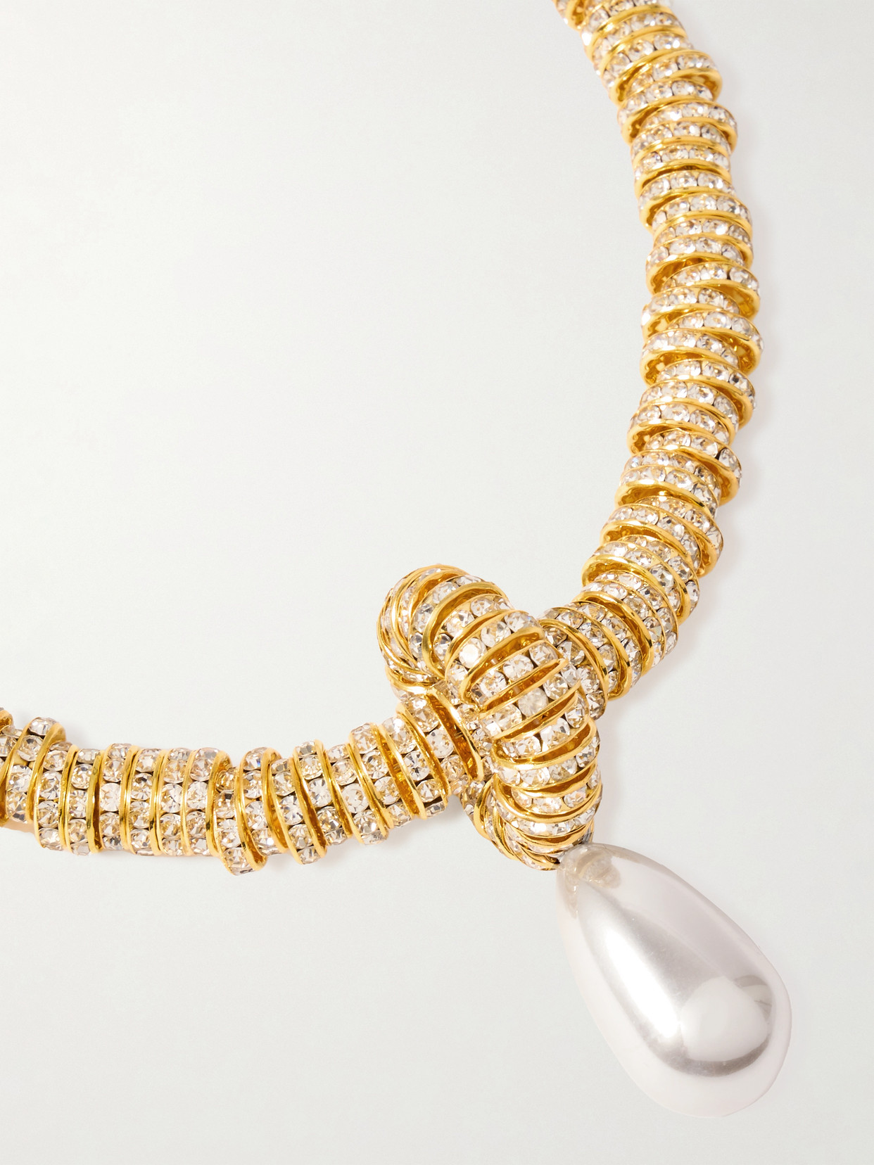 Shop Julietta Gold-tone Faux Pearl And Swarovski Crystal Necklace