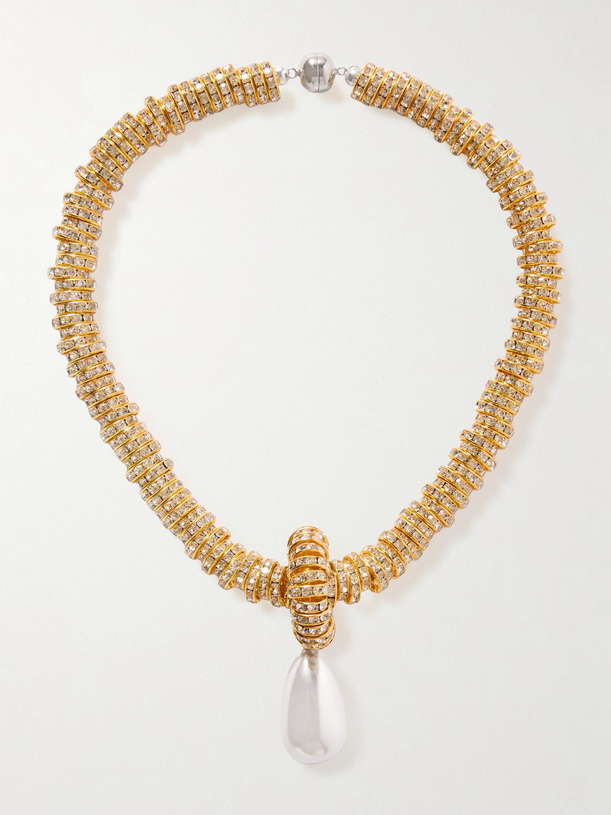 Julietta Gold-tone Faux Pearl And Swarovski Crystal Necklace