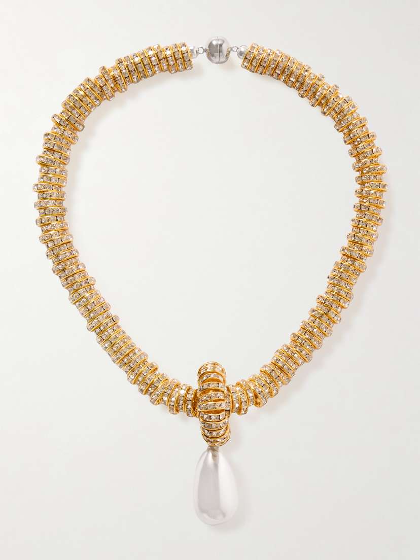 Julietta tone Faux Pearl And Swarovski Crystal Necklace
