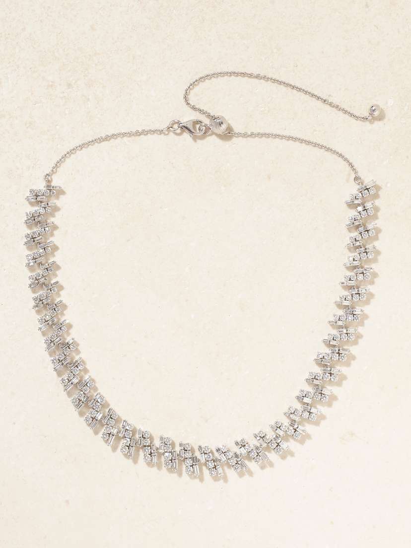 Kamyen 18-karat White Gold Diamond Choker