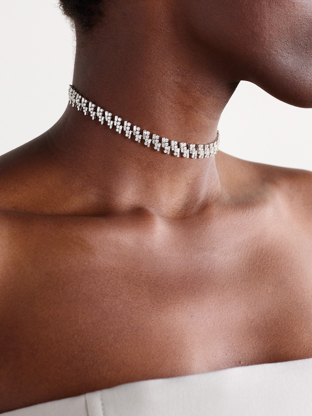 Kamyen 18-karat White Gold Diamond Choker