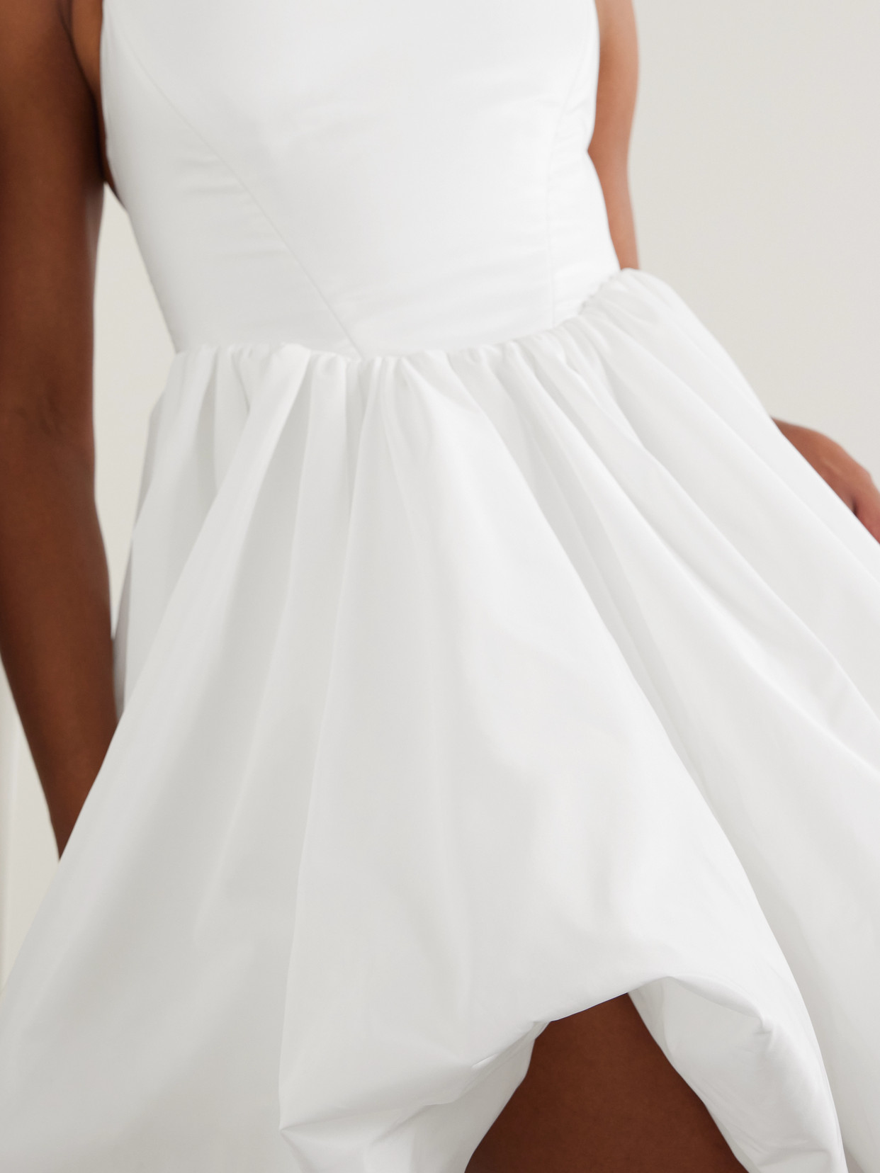Halfpenny London May Gathered Taffeta Mini Dress