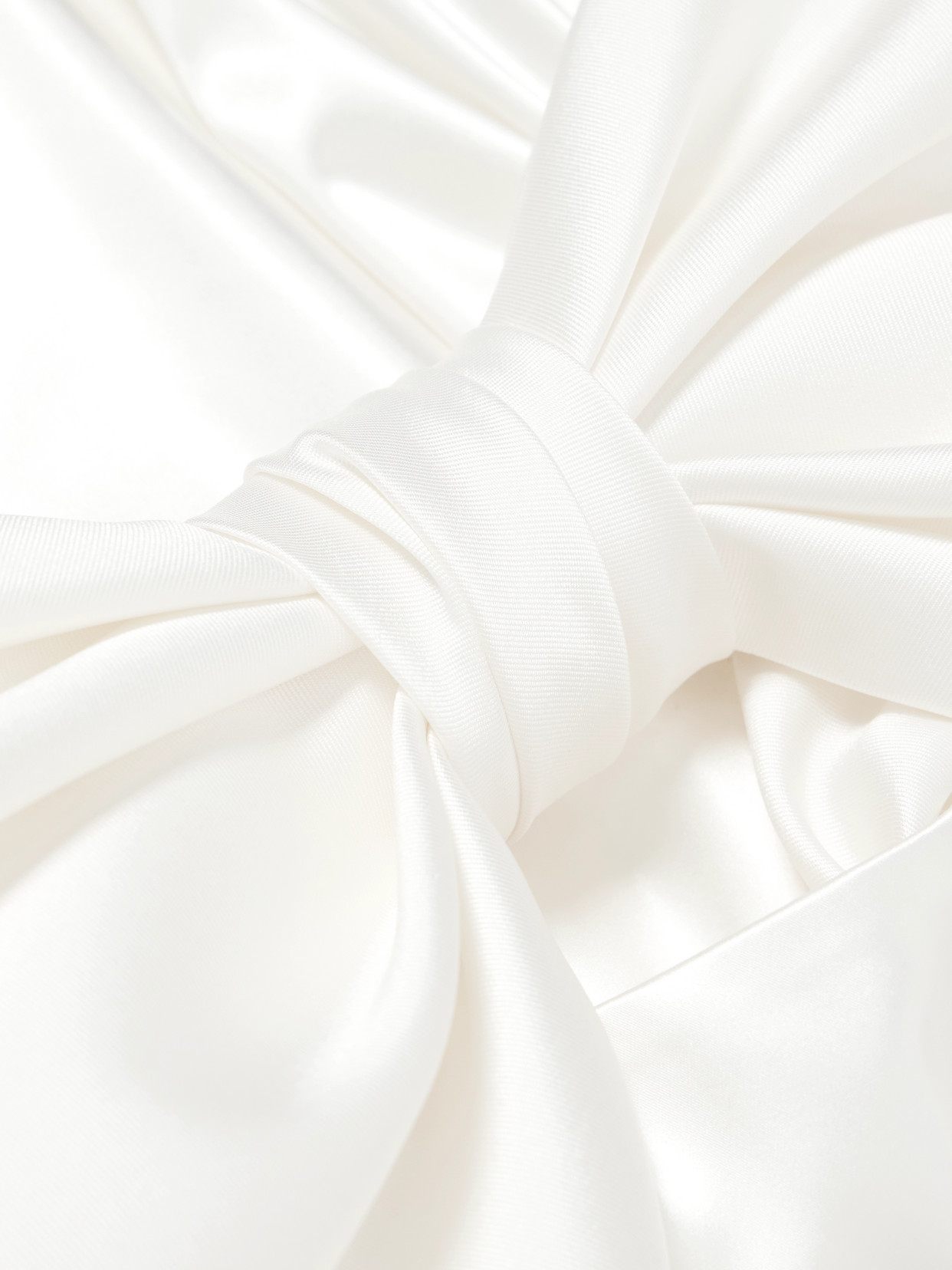 Halfpenny London Avery Bow-detailed Stretch-duchesse Satin Midi Dress