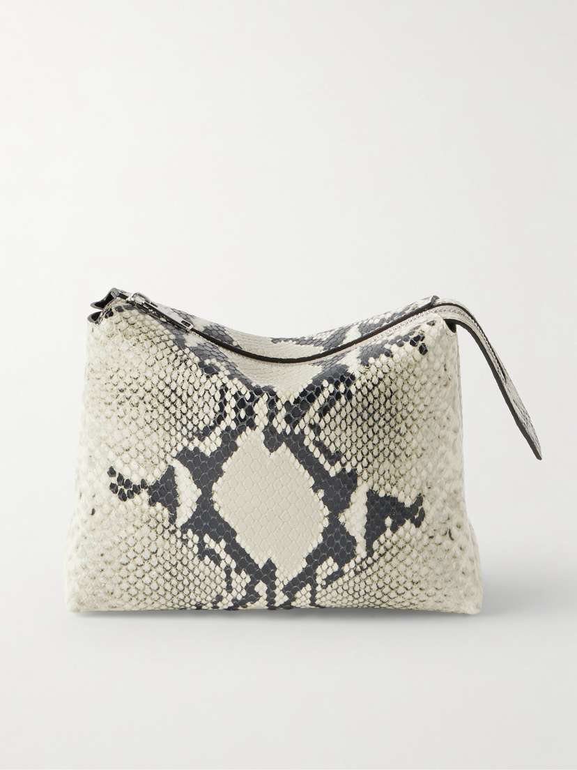 Khaite Lina Snake-effect Leather Pouch