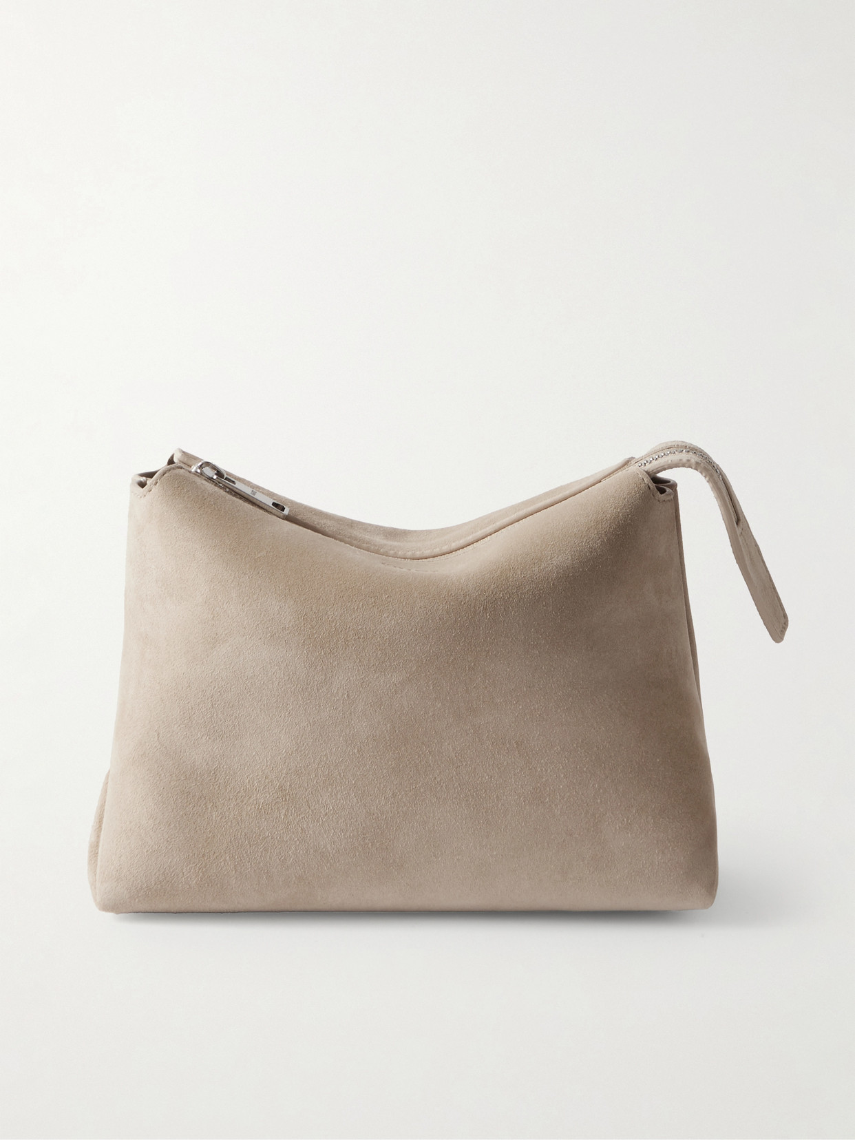 Khaite Lina Suede Pouch In Neutrals