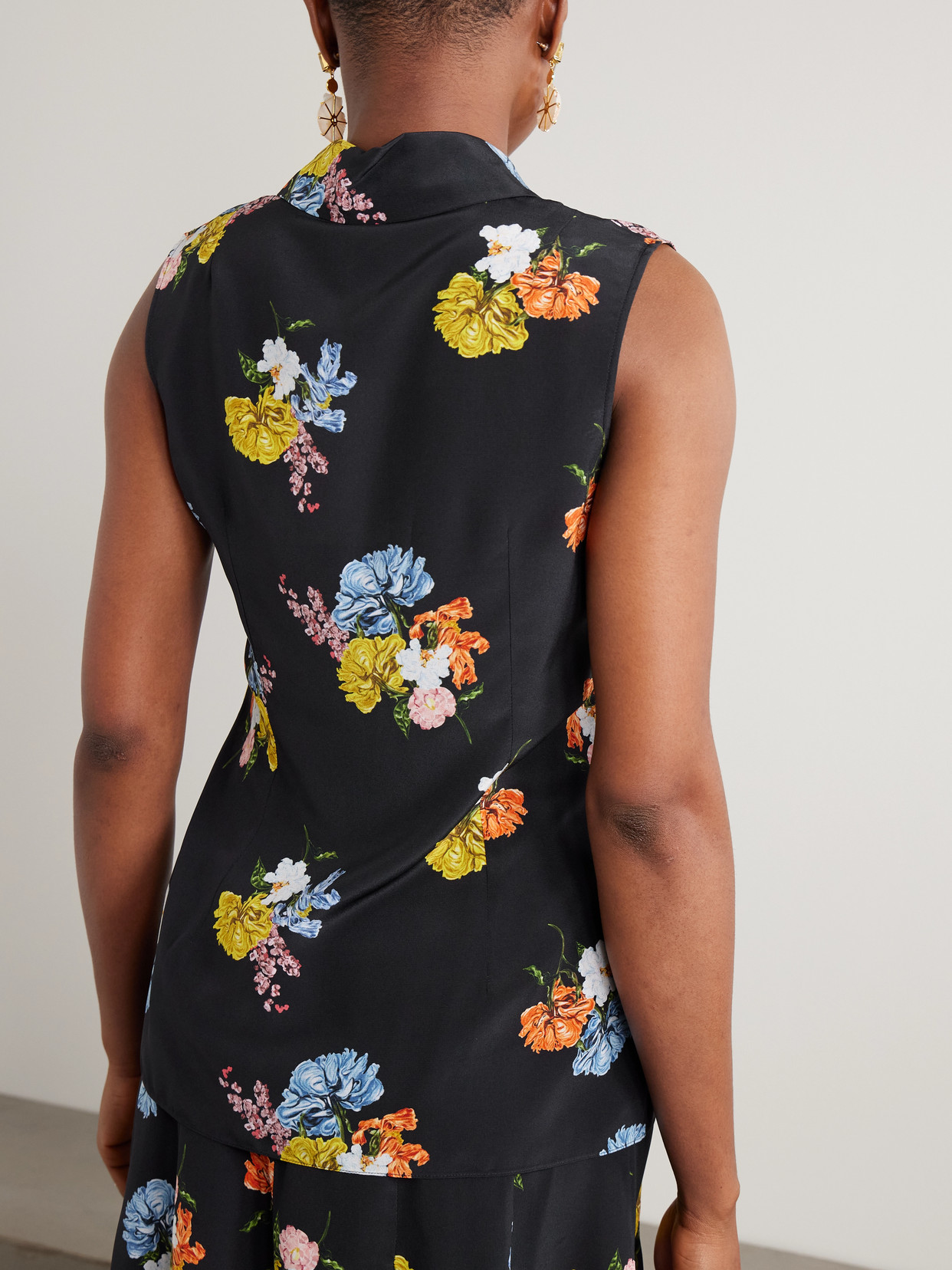 Emilia Wickstead Navanne Floral-print Silk Crepe De Chine Blouse