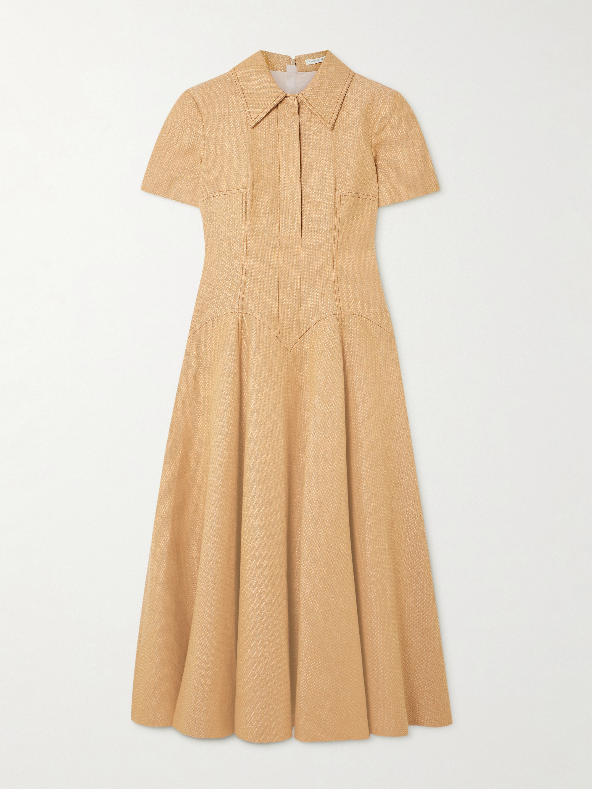 emilia wickstead shirt dress Muse Dress In White Cotton