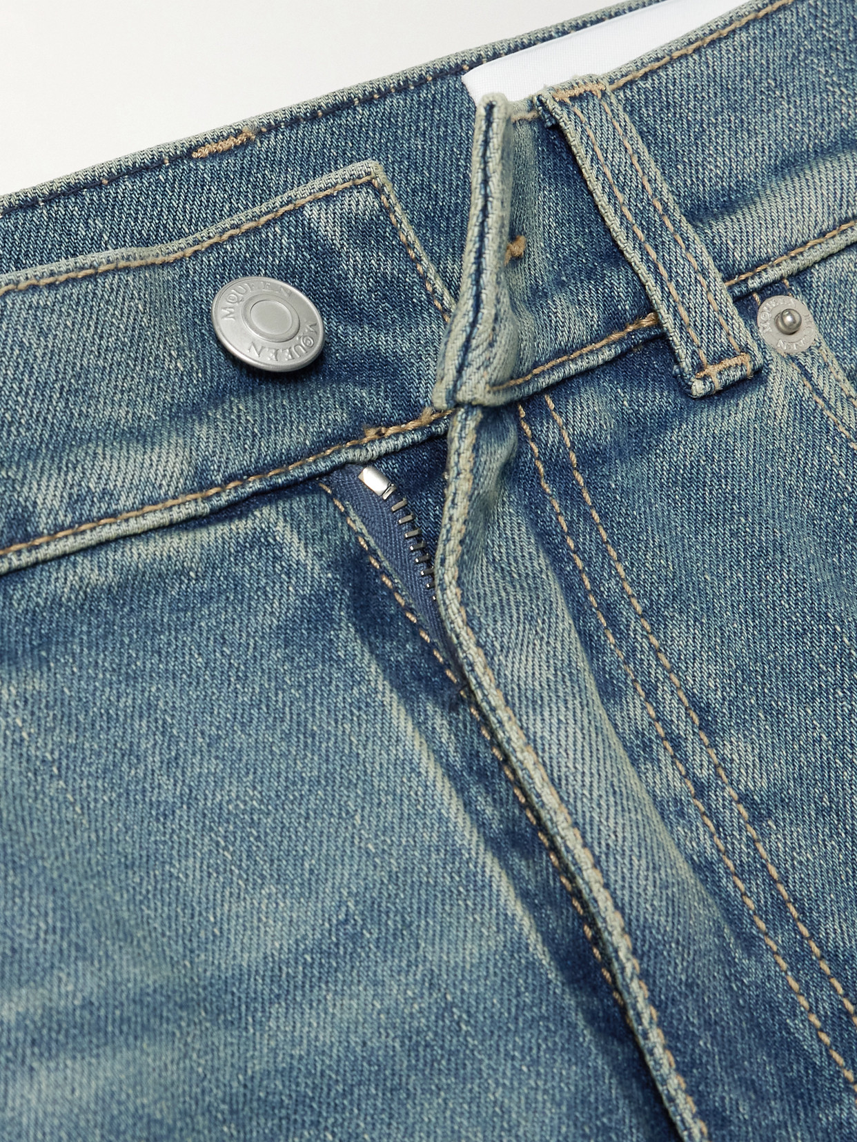 Alexander Mcqueen High-rise Boot-cut Jeans In Blue