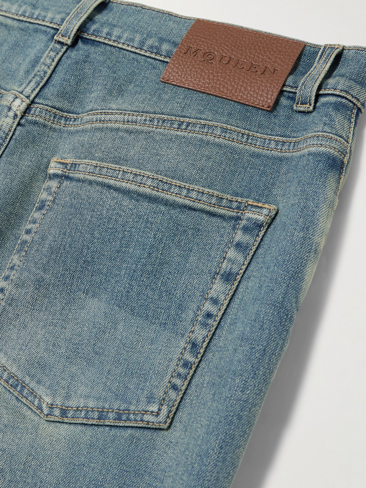 Alexander Mcqueen High-rise Boot-cut Jeans In Blue