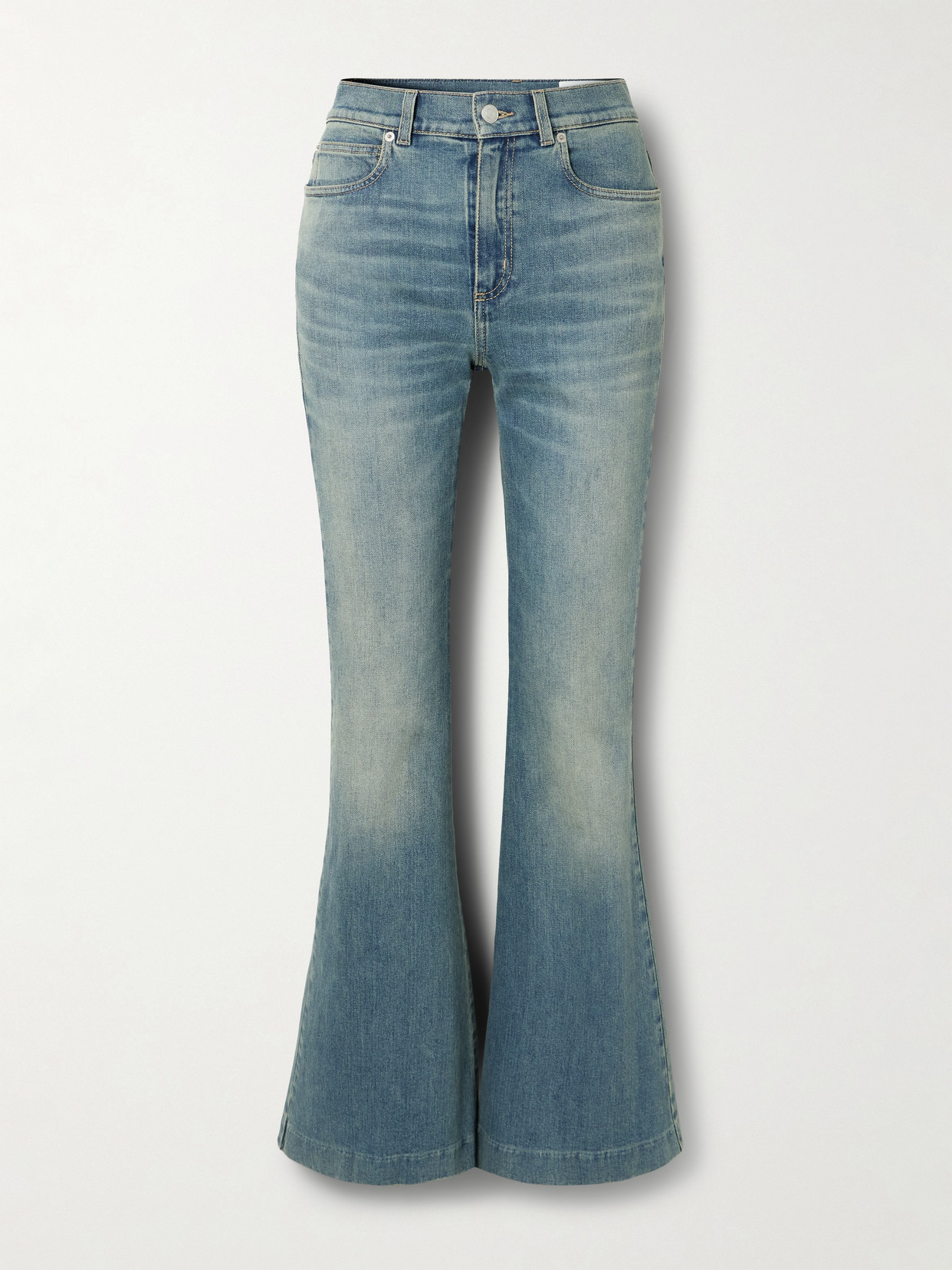Alexander Mcqueen High-rise Boot-cut Jeans In Blue