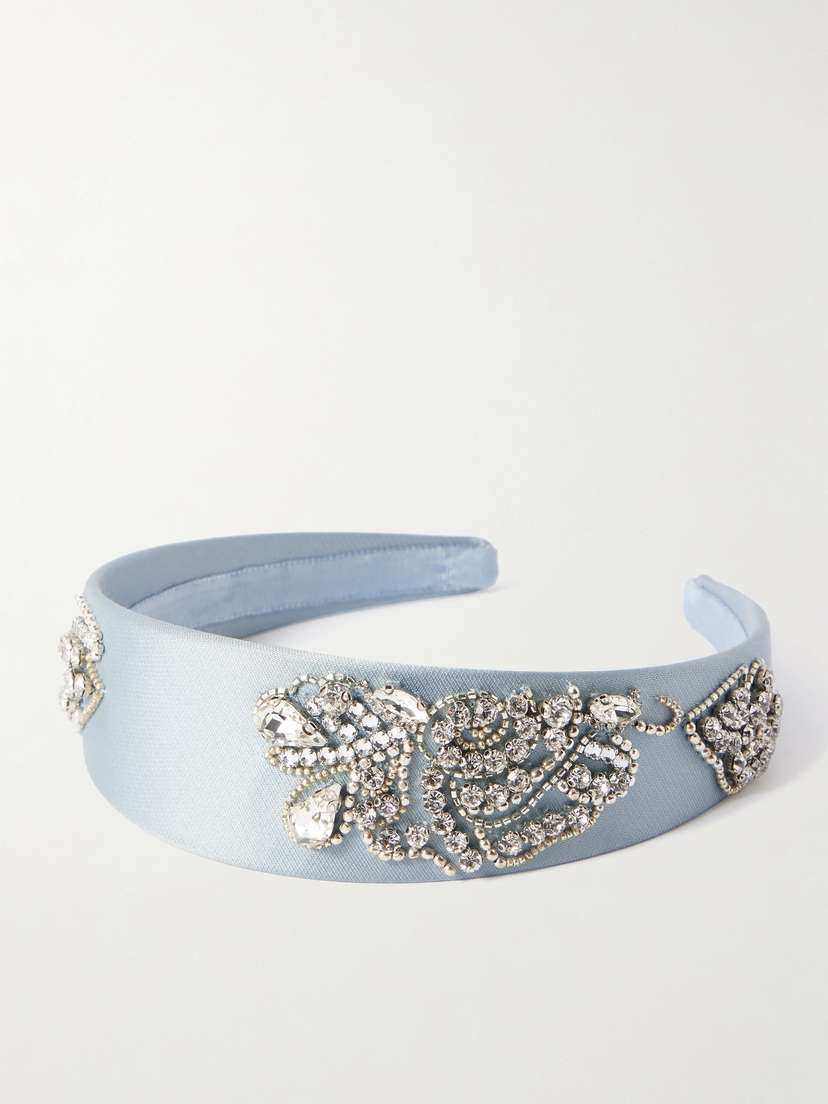 Erdem Crystal-embellished Satin Headband