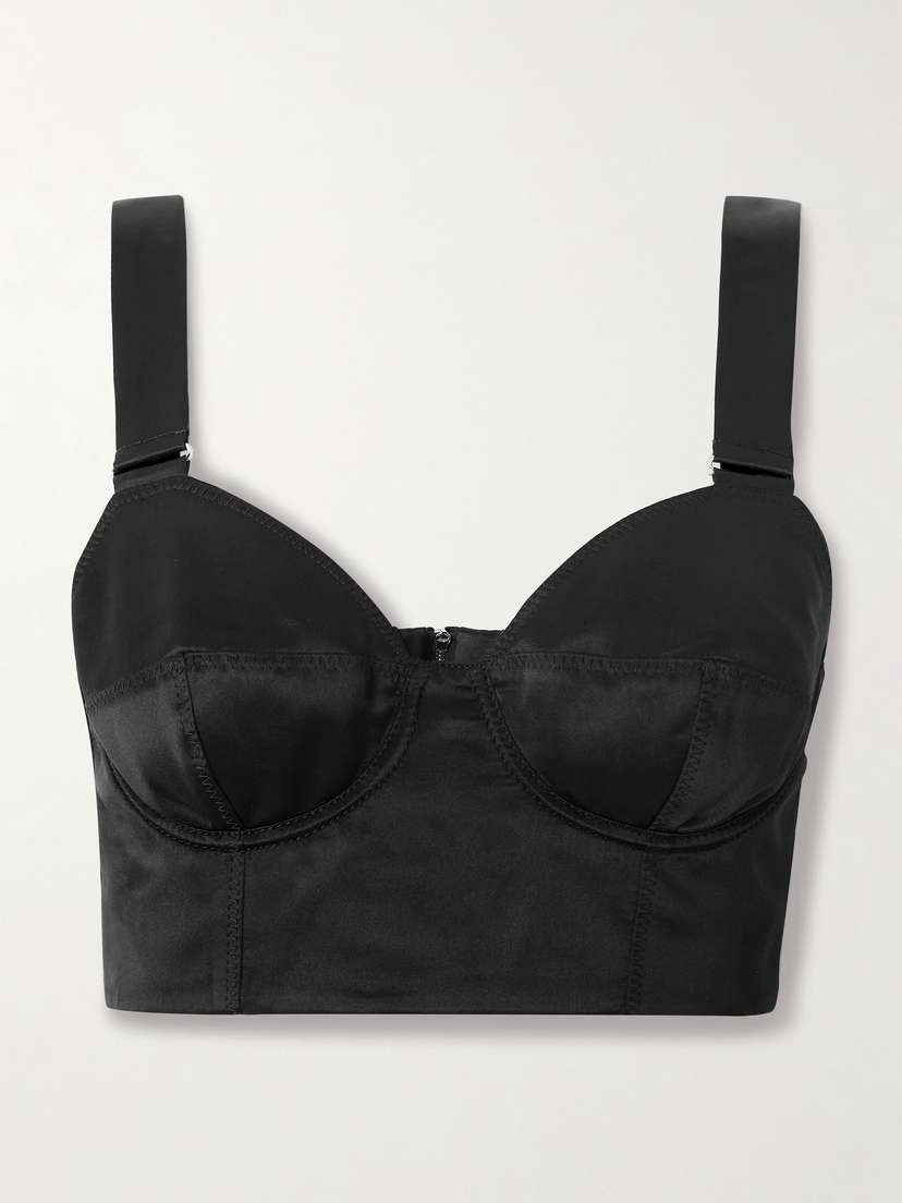 Erdem Silk-satin Bustier Top