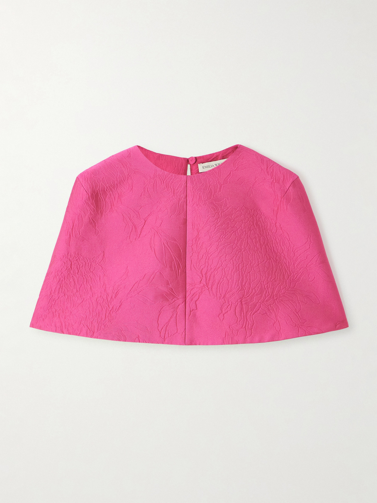 Emilia Wickstead Virginie Cloqué Cape In Pink