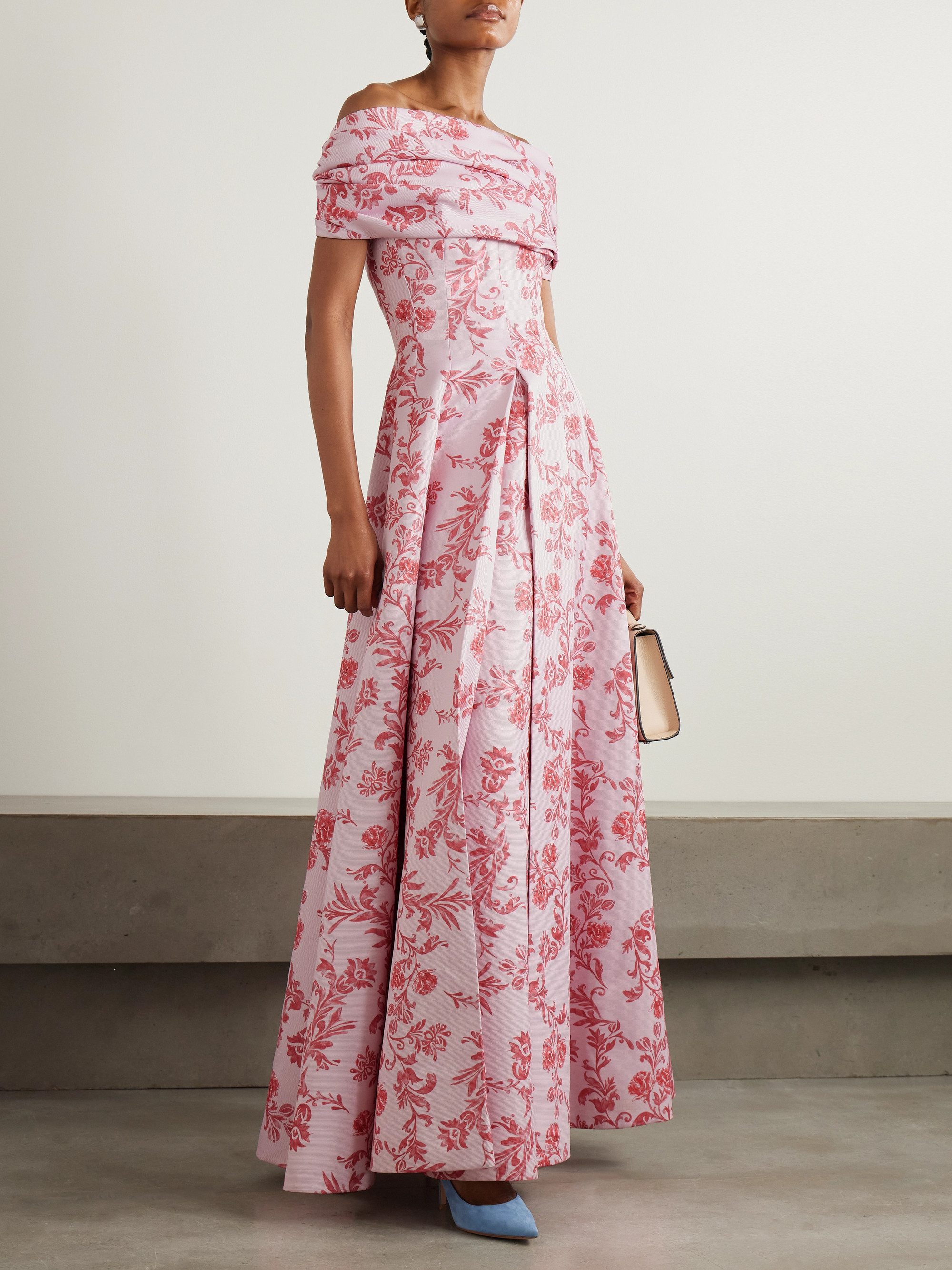 Emilia Wickstead - Auclair convertible floral-print faille gown | Plush