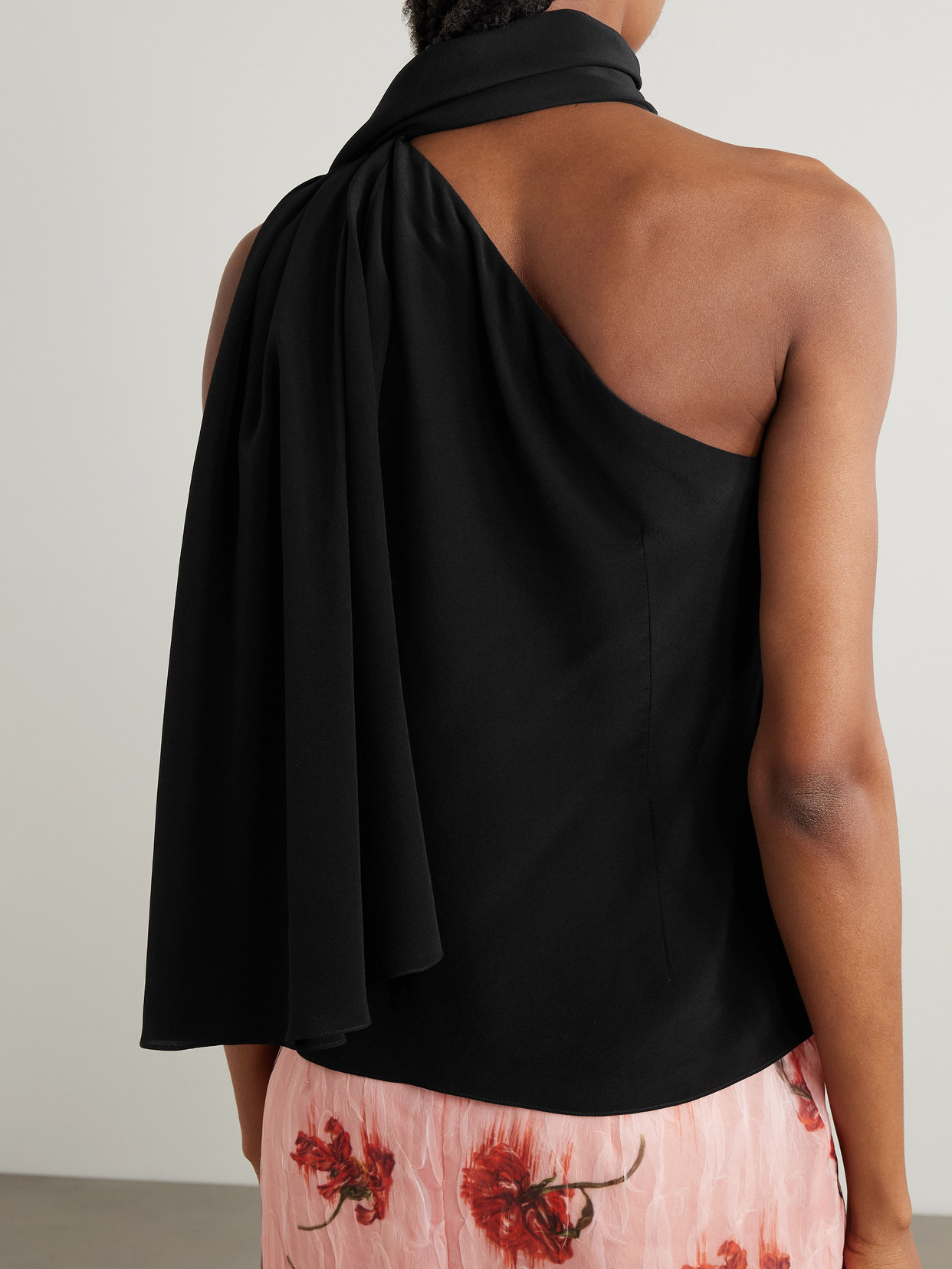 Emilia Wickstead Rosie Tie-detailed Silk-chiffon Blouse In Black