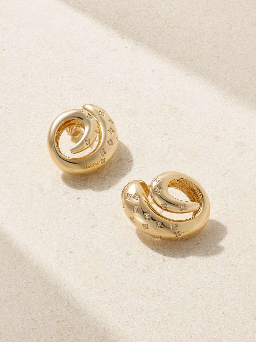 Maison H Jewels 18-karat Gold Diamond Earrings