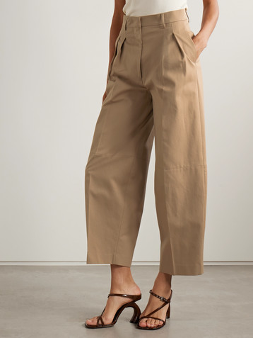 Altuzarra Dash pleated cotton-twill barrel-leg pants