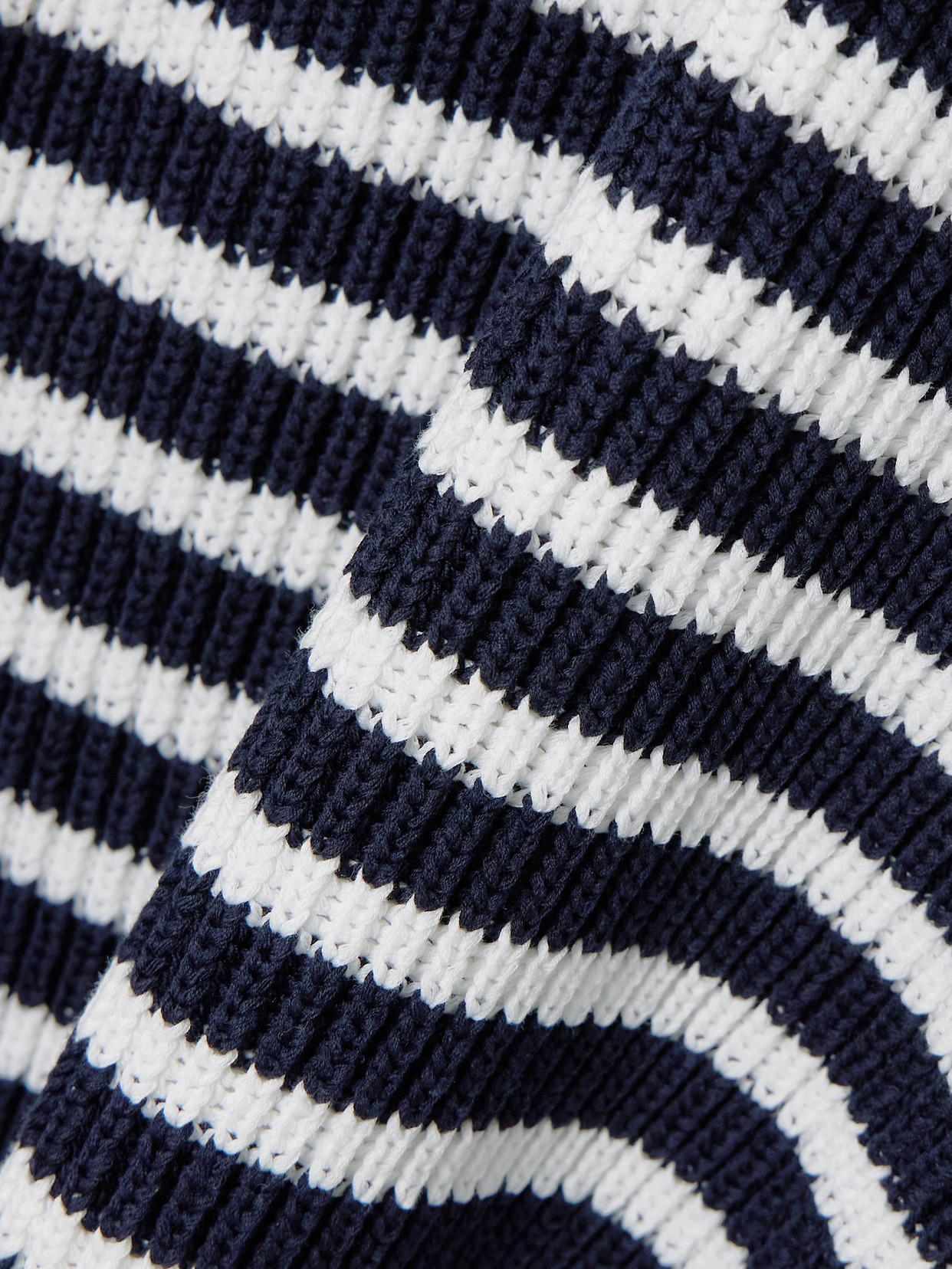 Tanessa Striped Ribbed Cotton Sweater