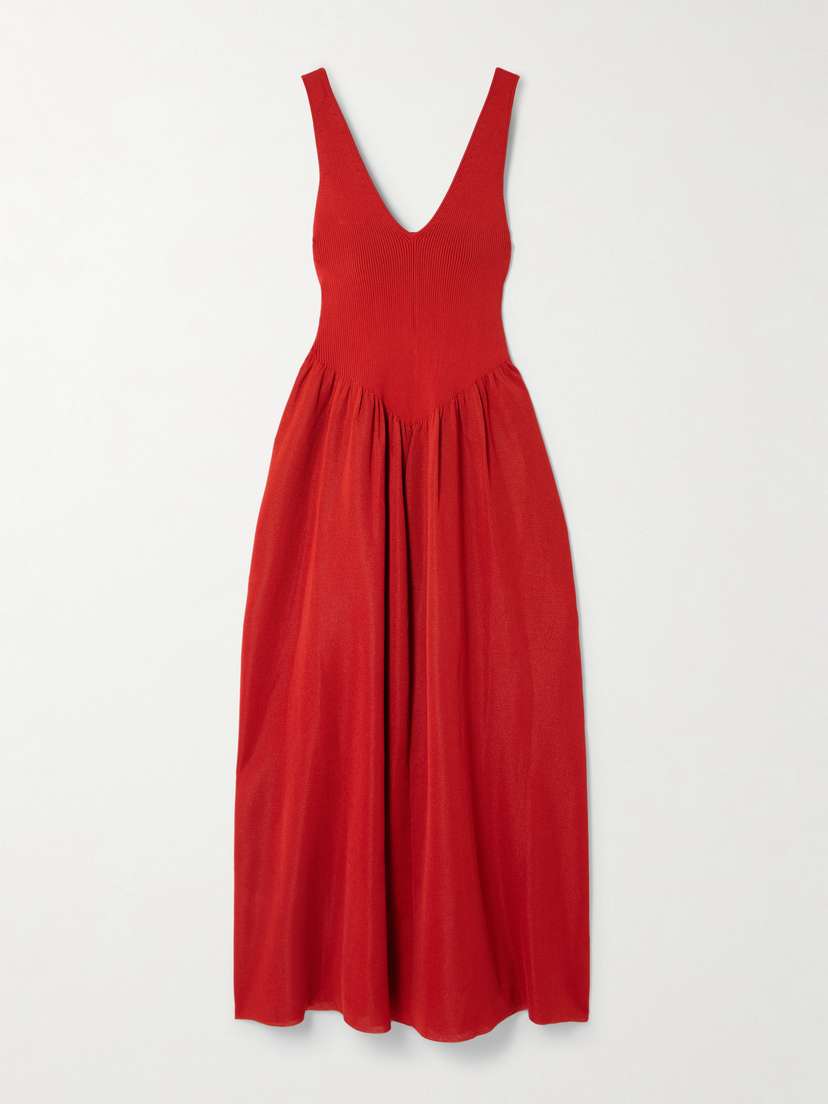 Altuzarra Lollie Gathered Stretch-knit Maxi Dress