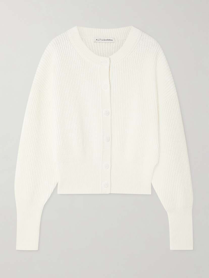 Altuzarra Cliff Ribbed Cotton Cardigan