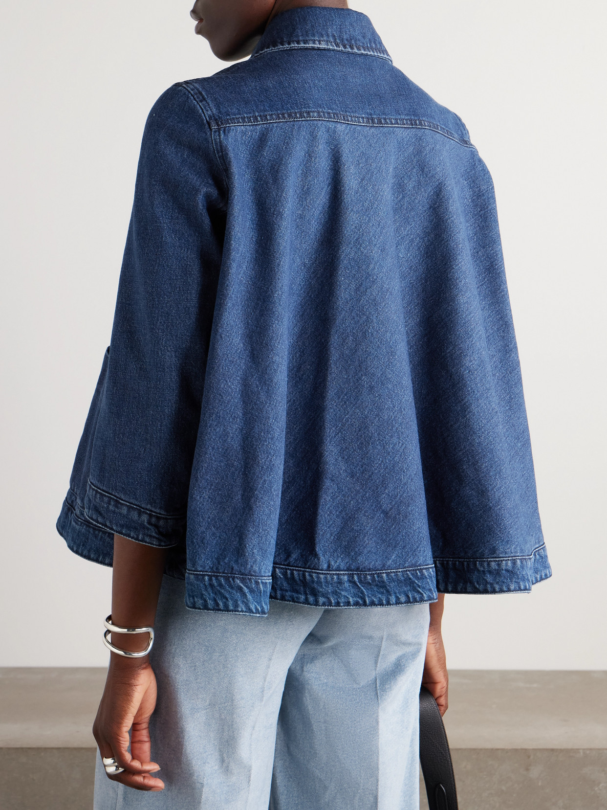 Altuzarra Hayden Denim Double-breasted Jacket In Blue