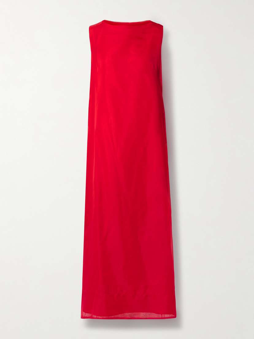 Altuzarra Jools Silk-organza And Crepe De Chine Maxi Dress