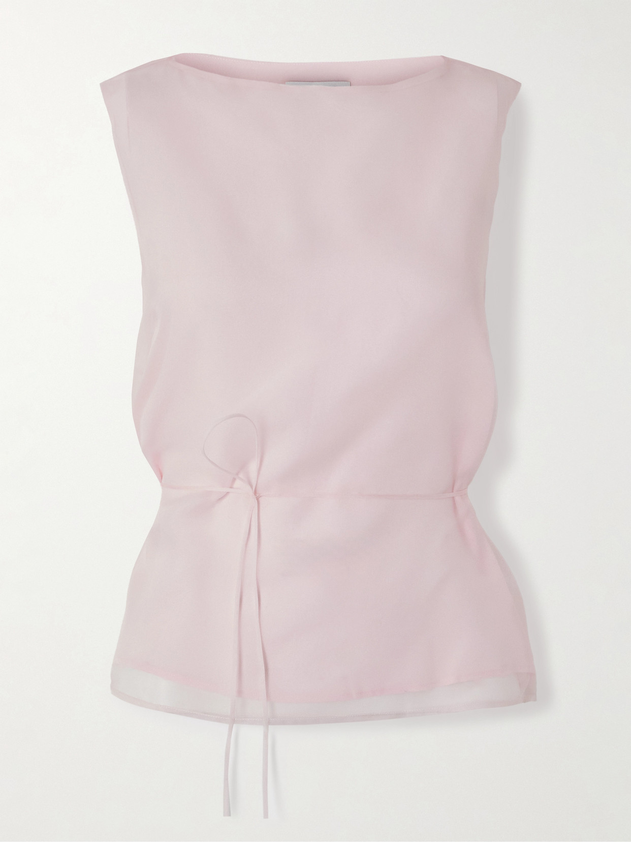 Altuzarra Siggi Tie-detailed Silk-organza Top In Pink