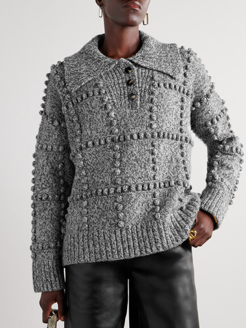 Altuzarra Mitch textured merino wool polo sweater