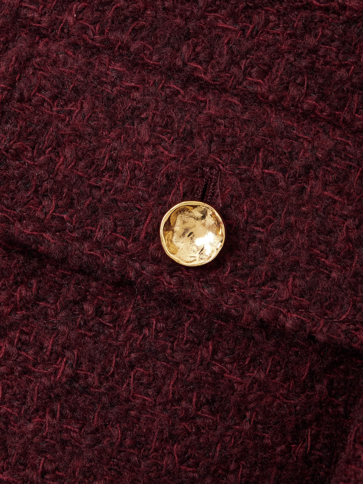 Altuzarra Astley Tweed Single-breasted Jacket In Burgundy