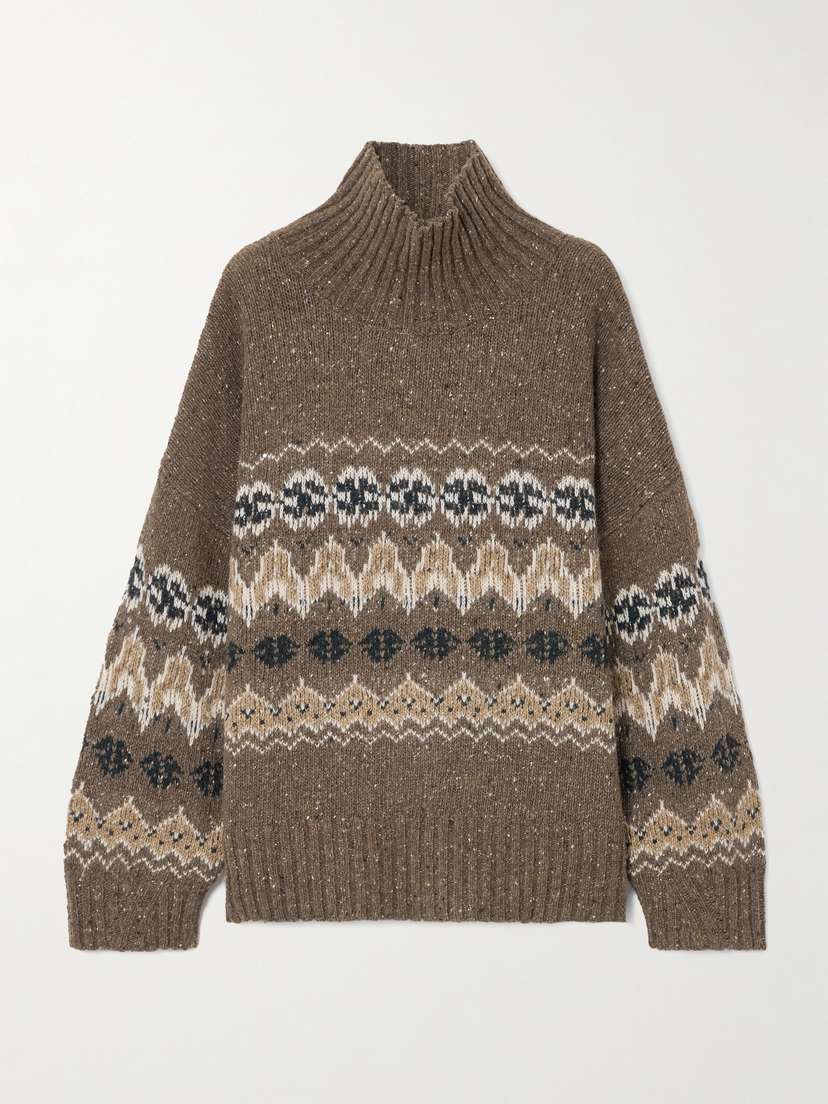 Altuzarra Cecie Fair Isle Wool-blend Turtleneck Sweater