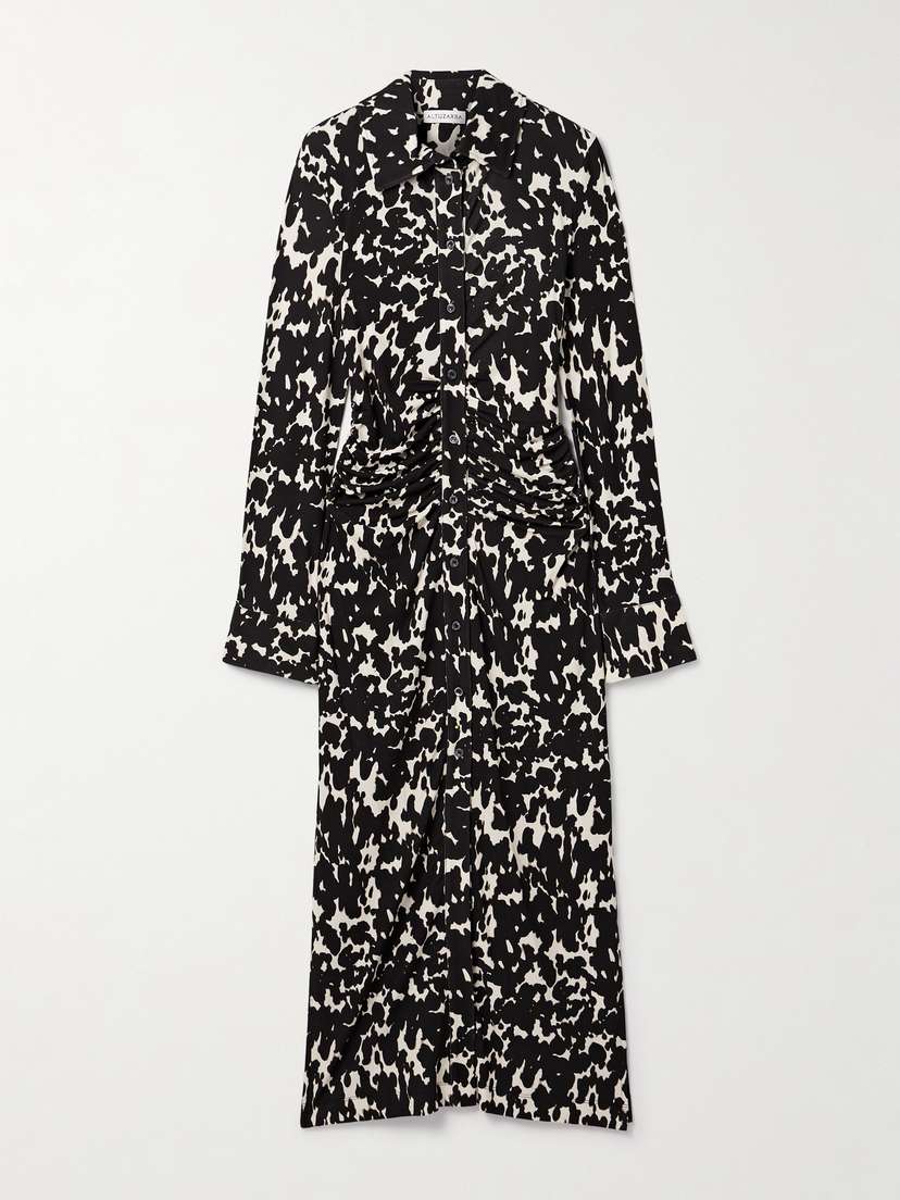 Altuzarra Claudia Ruched Printed Crepe-jersey Midi Dress