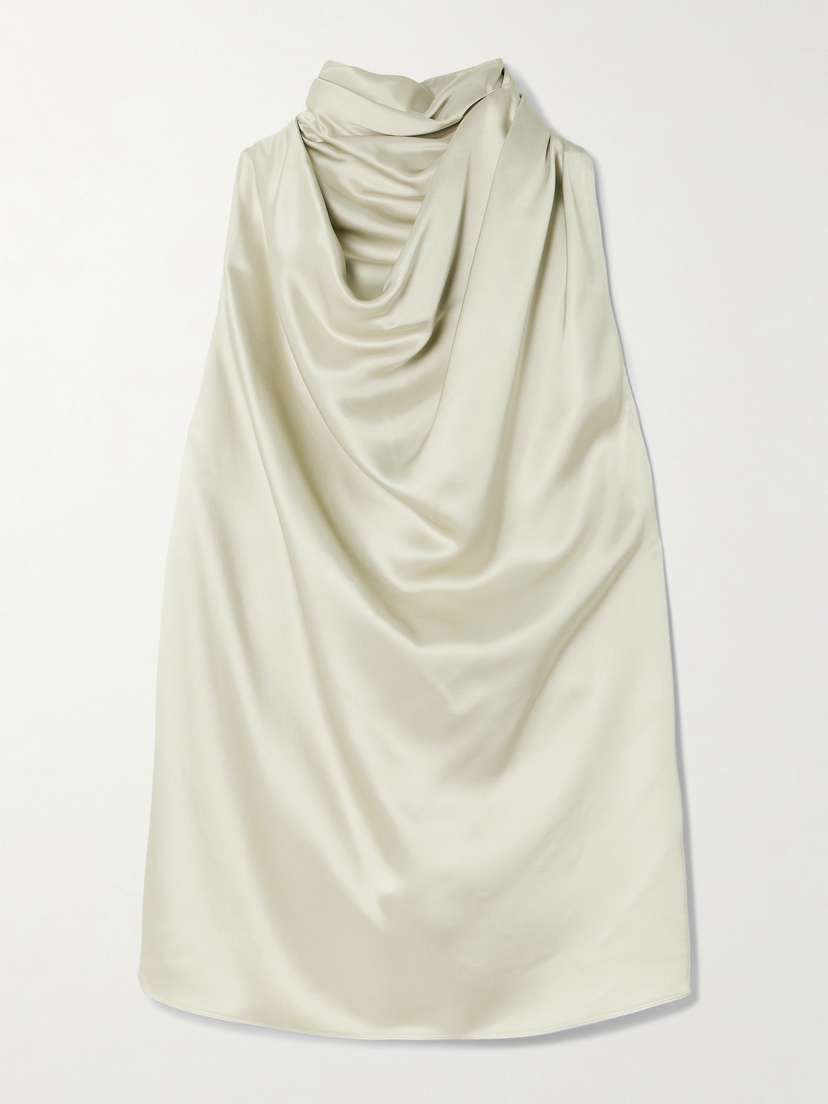 Altuzarra Sleary Draped Silk-satin Top
