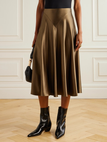Altuzarra Ames silk-satin midi skirt