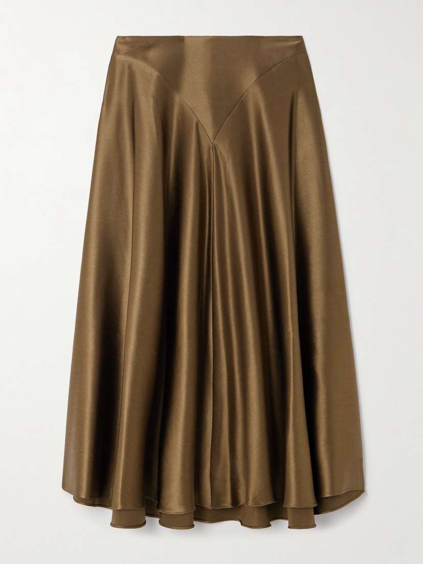 Altuzarra Ames Silk-satin Midi Skirt
