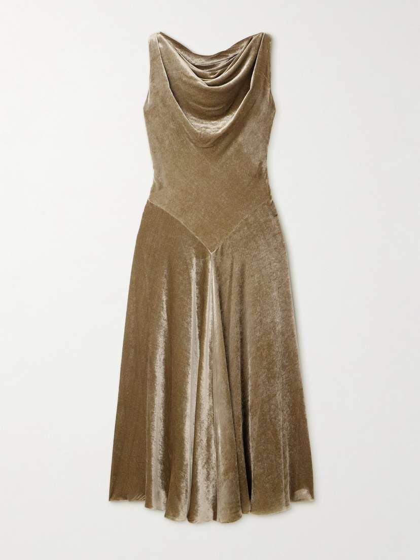 Altuzarra Drina Stretch-velvet Midi Dress