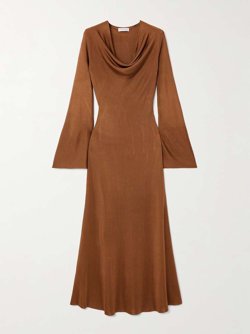 Altuzarra Milda Draped Knitted Midi Dress