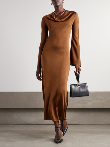 Altuzarra Milda draped knitted midi dress