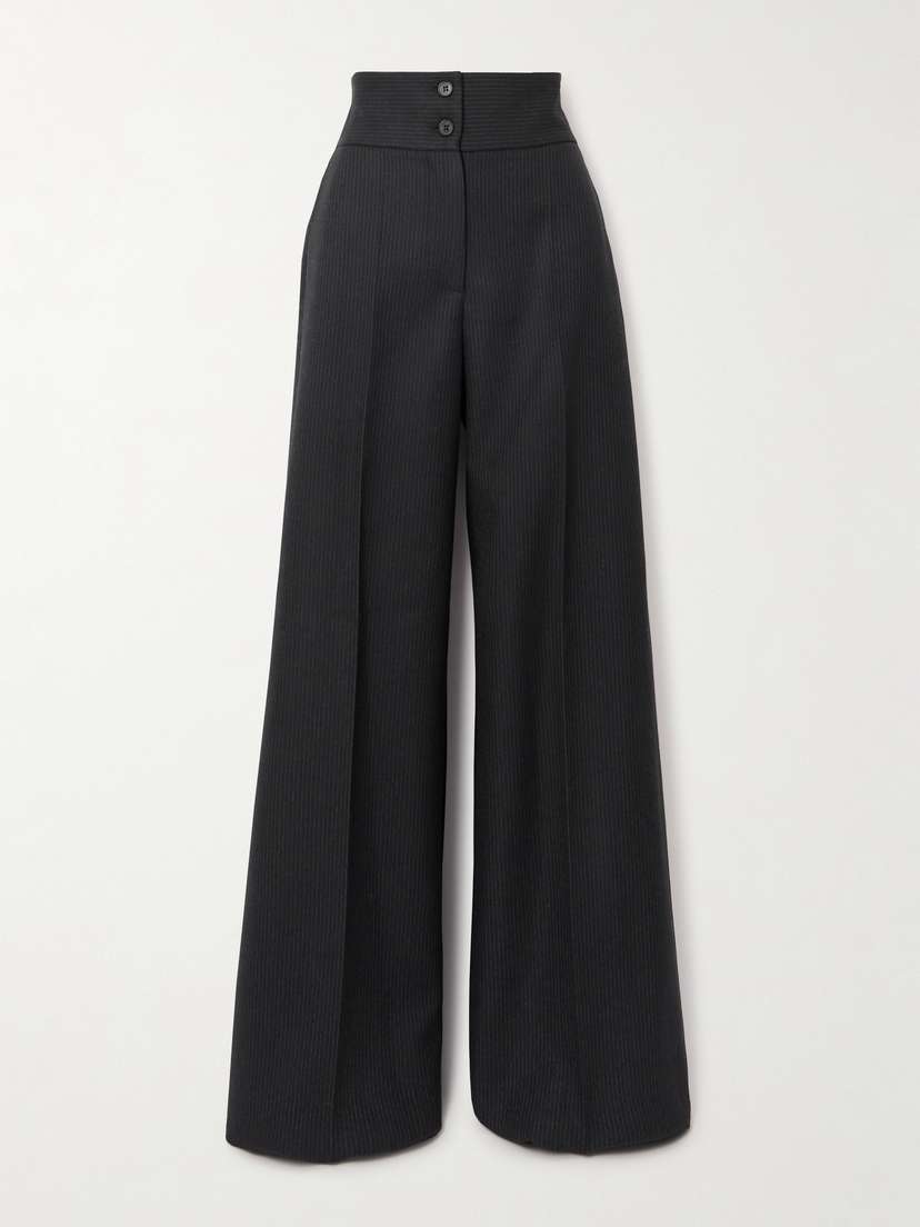 Altuzarra Rudy Pinstriped Woven Wide-leg Pants