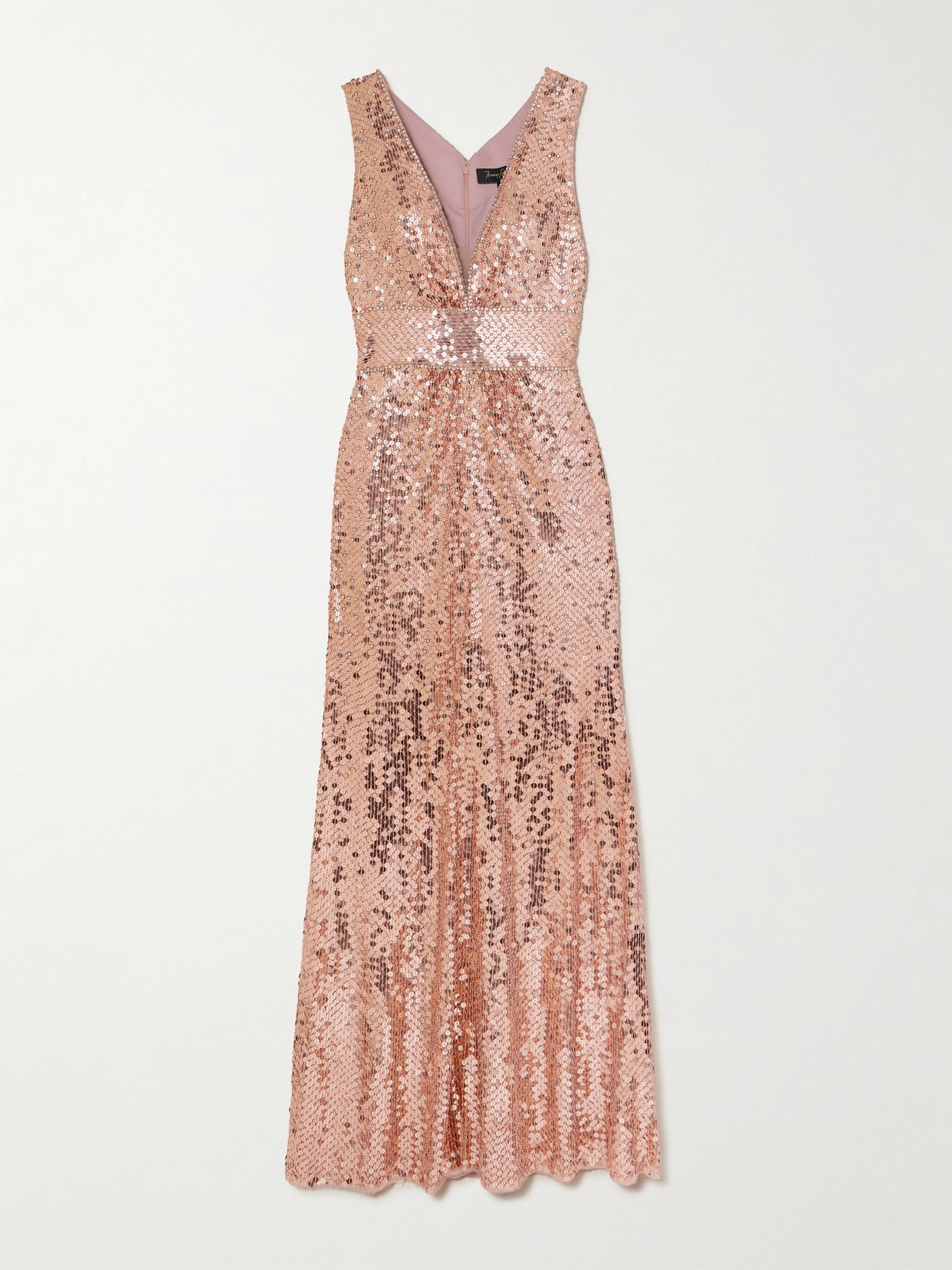 Jenny Packham Supernova Embellished Sequined Tulle Gown In Pink