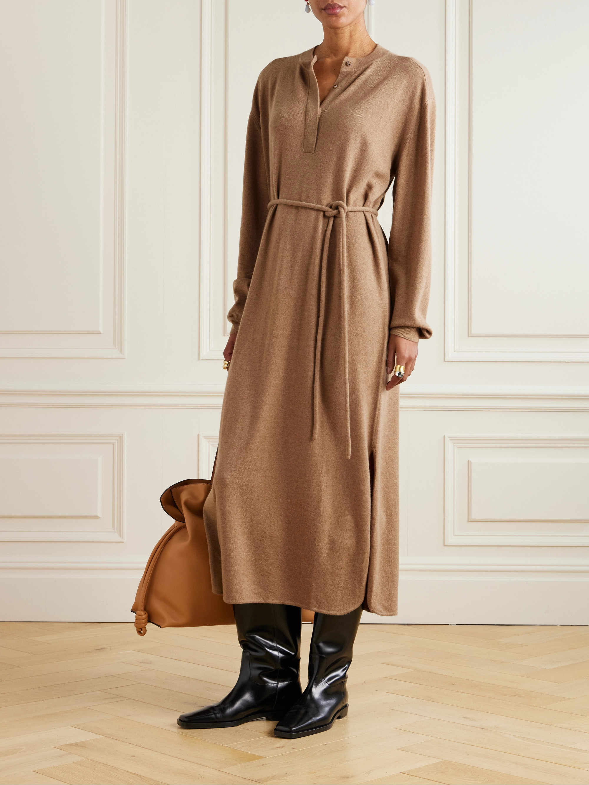 Le Kasha Darhan belted cashmere dress thumbnail