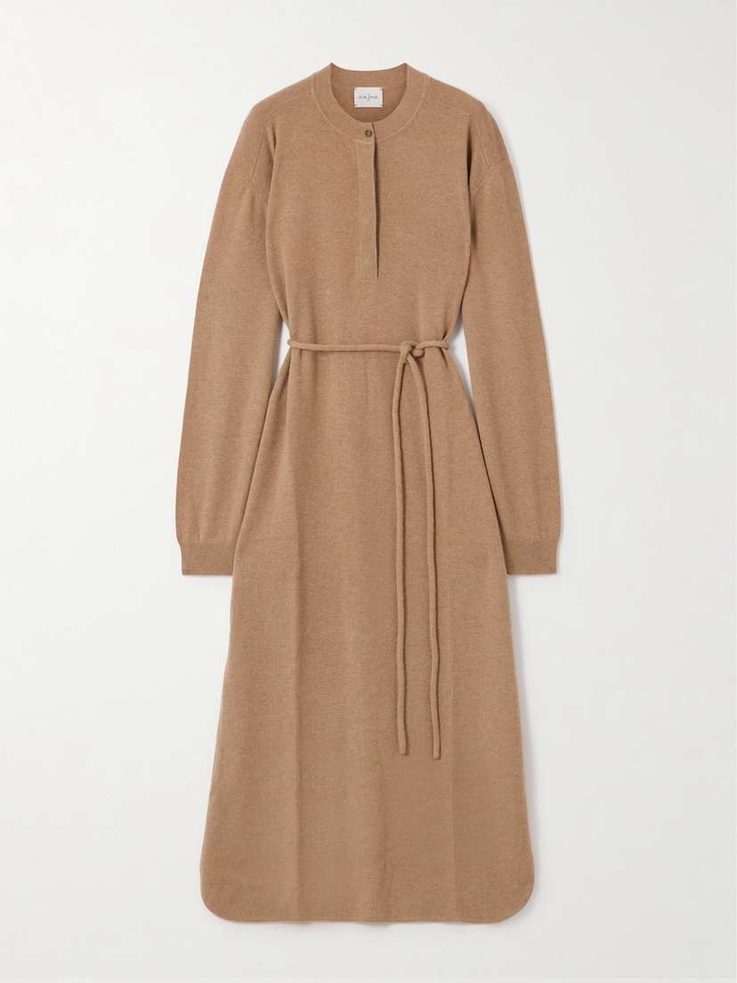 Le Kasha Darhan Belted Cashmere Dress