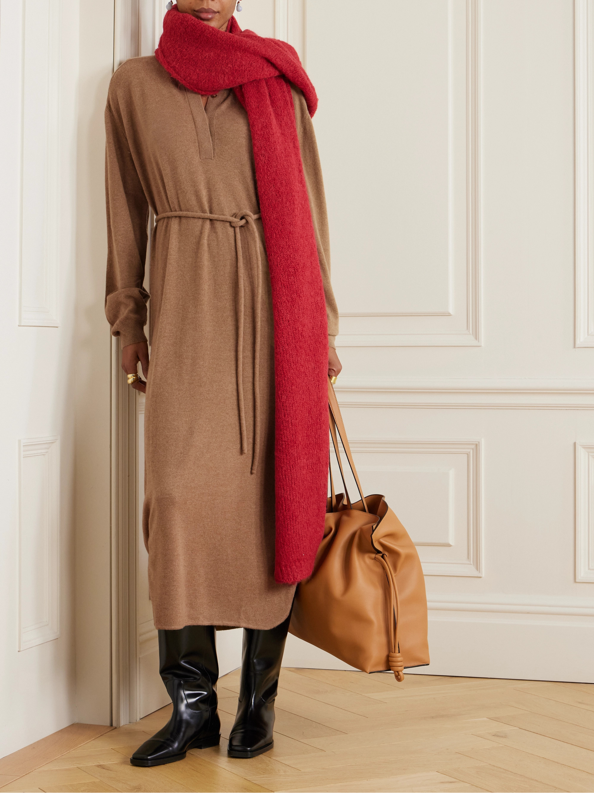 Le Kasha Darhan belted cashmere dress